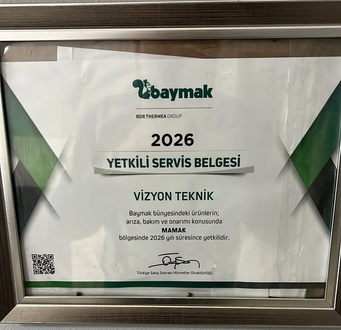 2026 Baymak Yetkili Servis Belgesi